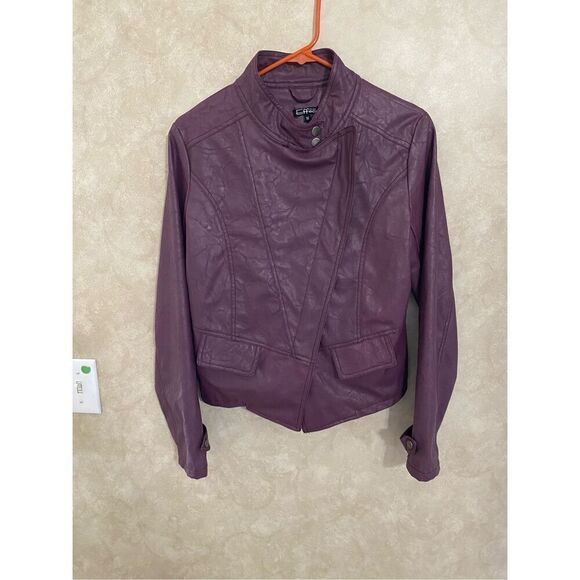 Creazioni Effeci Purple Moto Jacket Size Medium - Picture 1 of 7